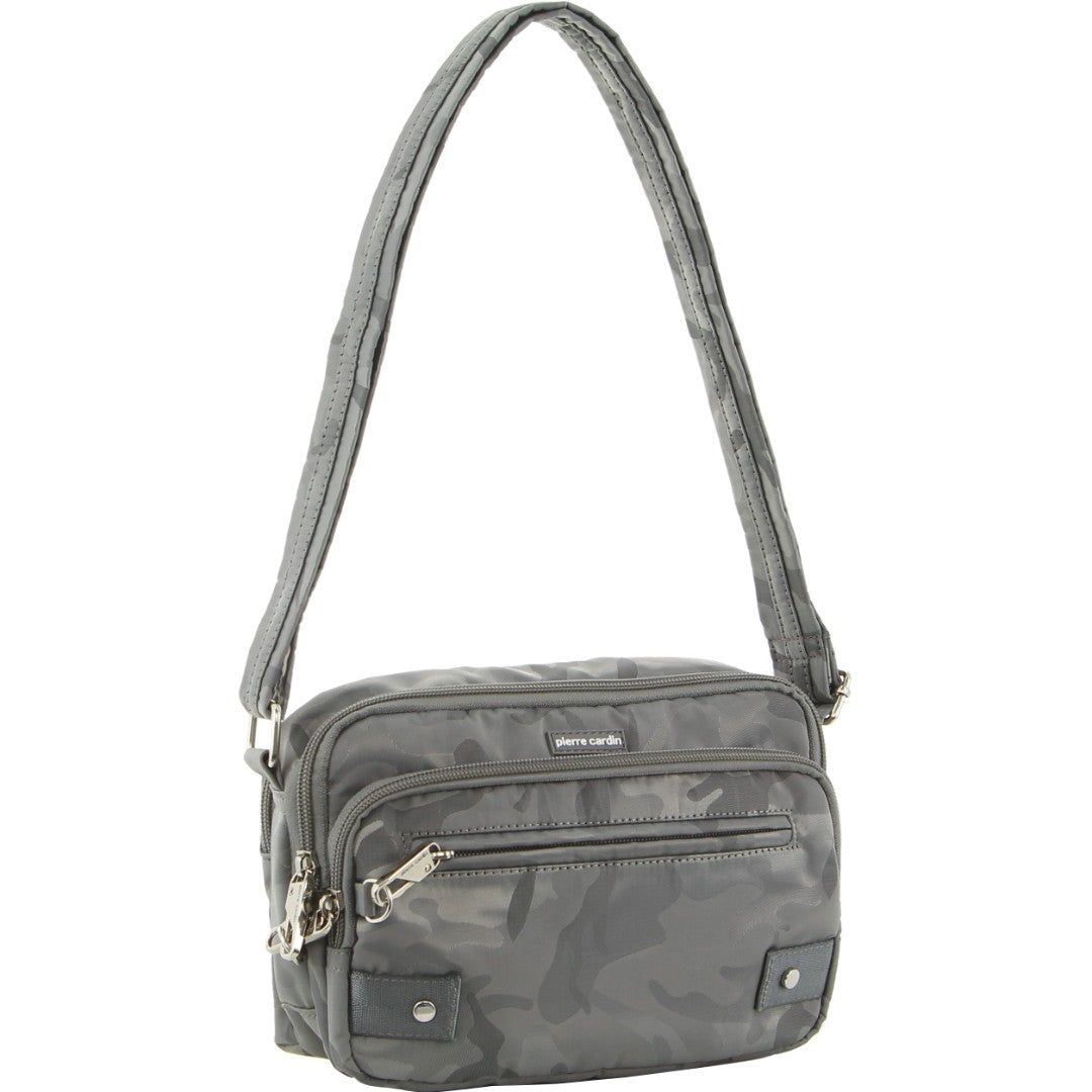 Pierre Cardin Anti-Theft Cross Body Bag Crossbody Väska Dam Grå Camo | FDLRKU703